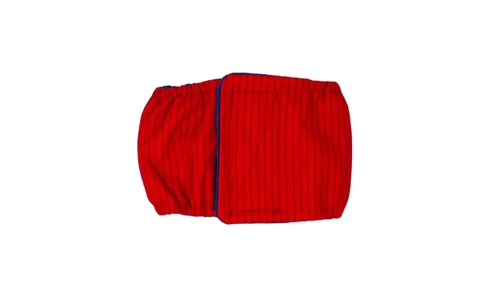 Barkertime Red Stripes Premium Waterproof Washable Dog Belly Band Male Wrap - Made In Usa