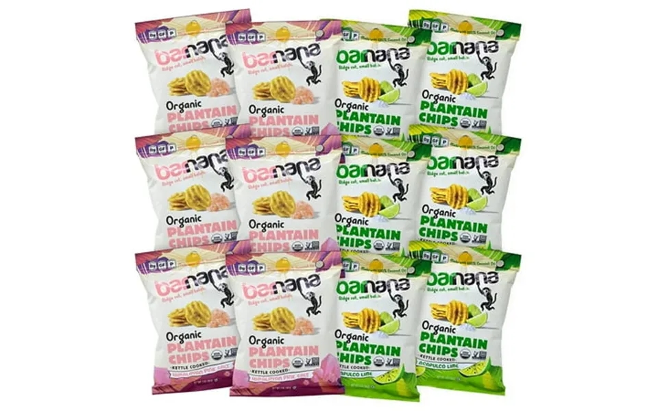 Barnana Himalayan Sea Salt And Lime Plantain Chips Variety Pack 2 Oz