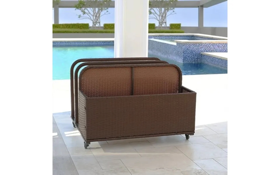 Barton Pool Storage Pool Toy Storage With Pe Rattan Pool Float Organizer For Cushions Floaties Noodles Life Vests Beach