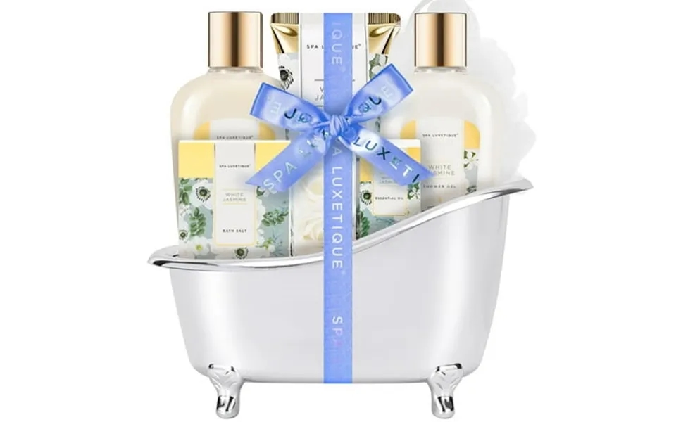 Bath Sets For Women - 8pcs Jasmine Spa Gift Sets Beauty Birthday Holiday Mothers Day Gifts For Gift Baskets With Body Lo