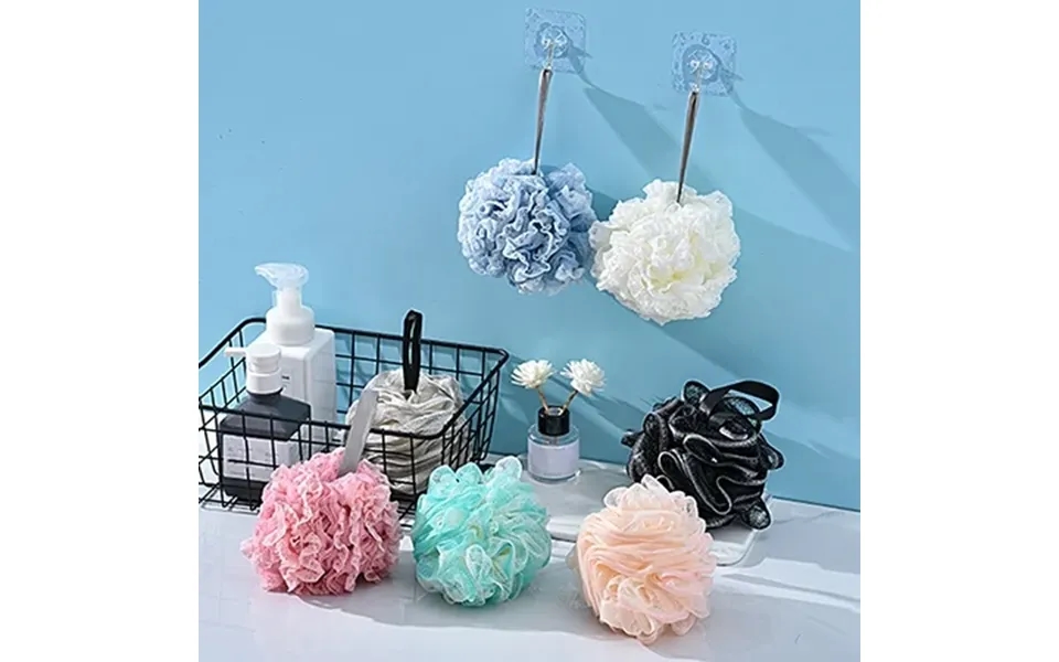 Bath Shower Loofah Sponge Highly Absorbent Bath Mesh Nylon Shower Ball Body Scrubber Exfoliating Bath Sponge For Women A