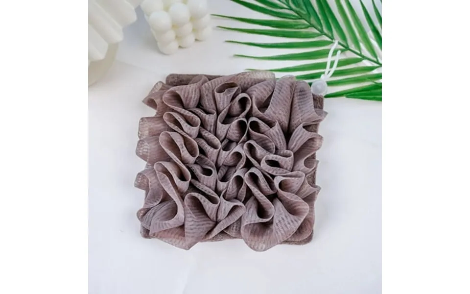 Bathroom Products Shower Loofah With Drawstring Soap Holder & Maker Soft Scrubbing Sponge For Rich Back Scrubbing Experi