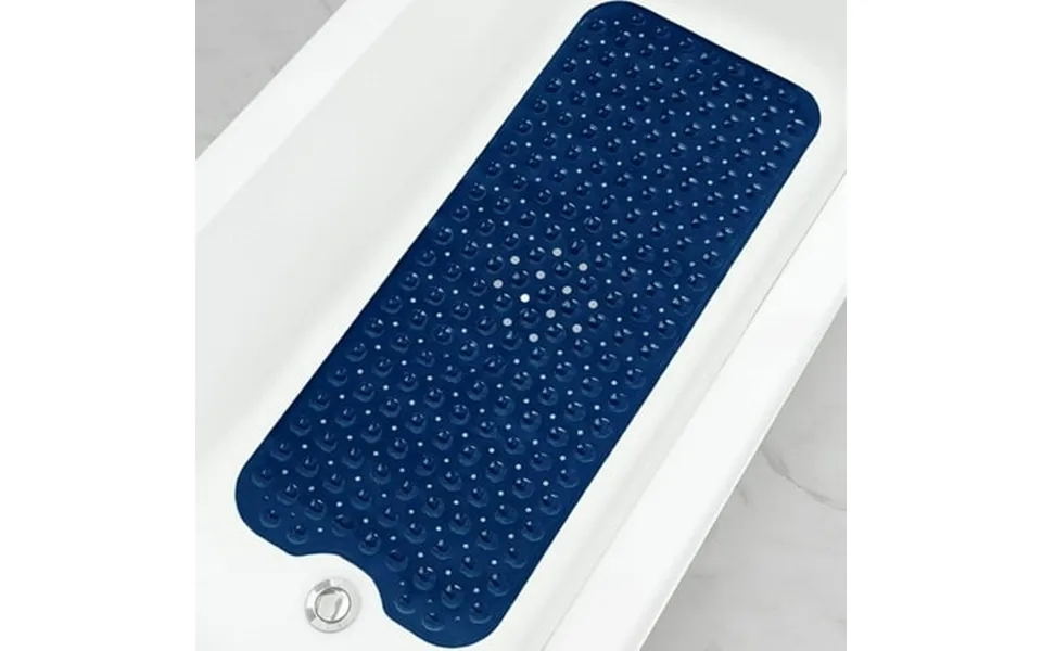 Bathtub And Shower Mats Extra Long Non-slip Bath Mat 39 X 16 Inch Machine Washable Bath Tub Mat With Suction Cups & Drai