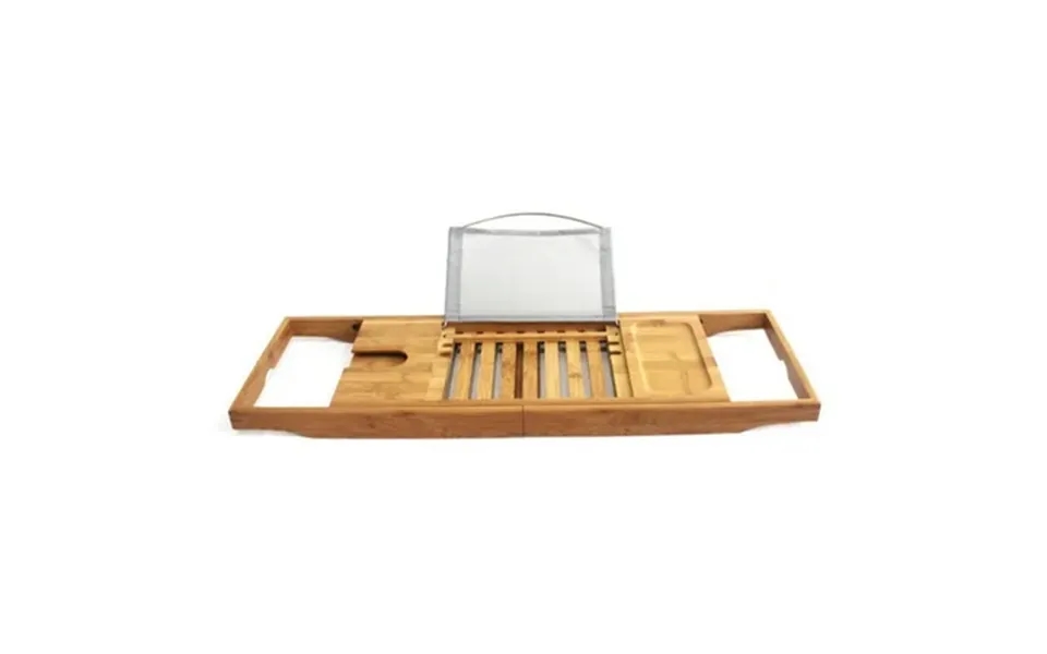 Bathtub Rack Bamboo Adjustable Tablet Holder Bathroom Bath Tub Mobile Phone Storage Tray Supplies