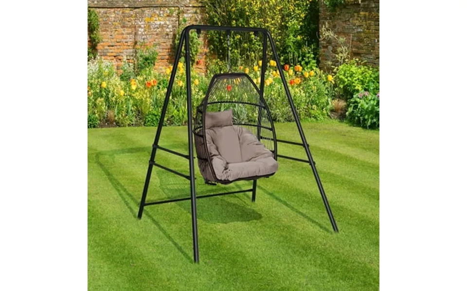 Baytocare Hanging Chair Stand Hammock Chair Stand Heavy Duty For Outdoor Indoor-black