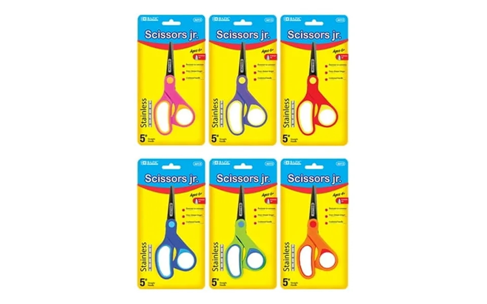 Bazic 8 Soft Grip Stainless Steel Scissors
