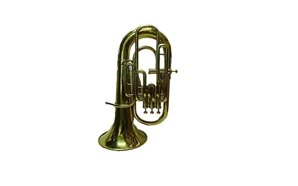 Bb F 4 Valve Brass Finish Dish Euphonium With Hardcase