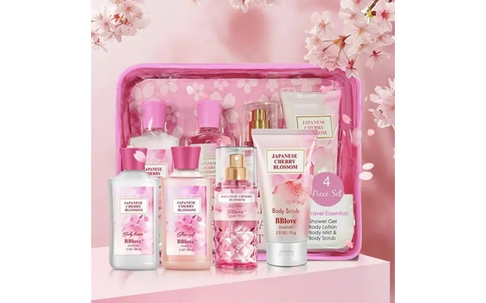 Bblove Bath And Body Care Set Japanese Cherry Blossom Scents Bath&body 4 Set With Body Lotion Body Mist Shower Gel And B