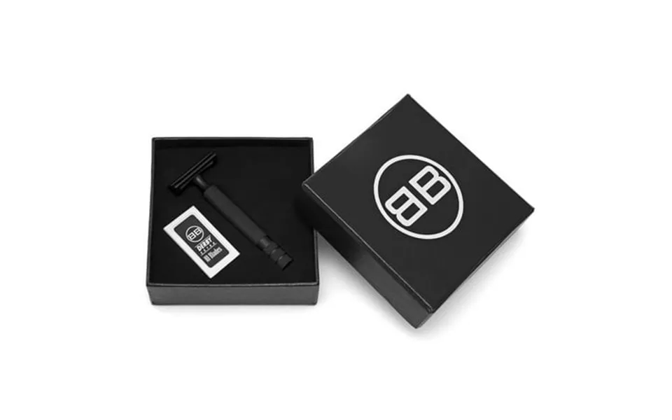 Bbny&co Jet Black Premium Double-edged Safety Razor Kit For Men And Women Includes 10 Stainless Steel Reusable Blades