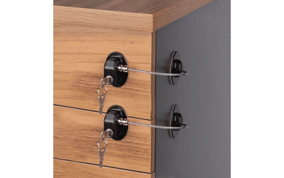 Bcooss Cabinet Locks Baby Proofing Child Safety Locks For Fridge Toilet Doors Window Cabinets Drawers 2 Pack Black