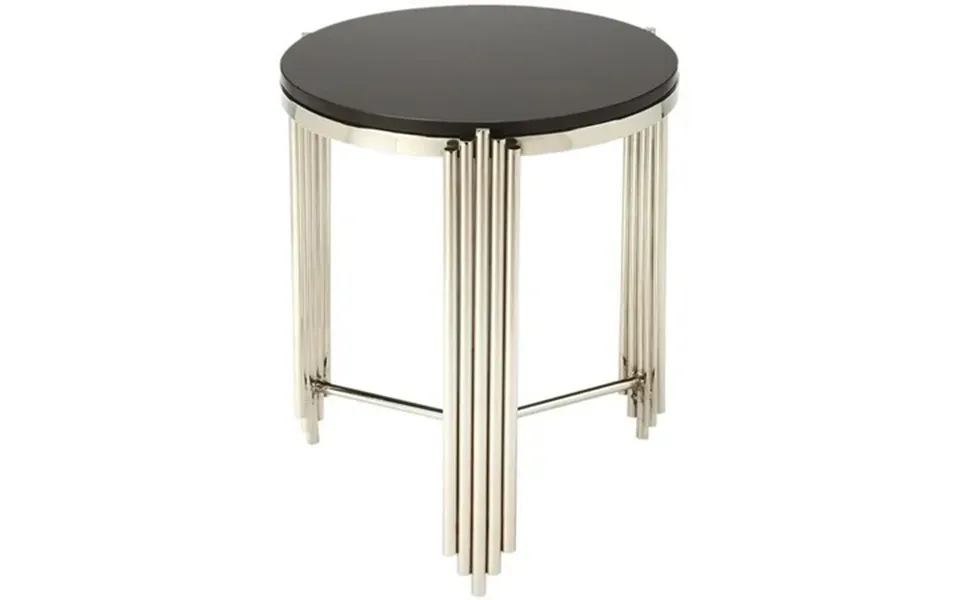 Beaumont Lane Metal Furniture Modern Stainless Steel End Table In Black