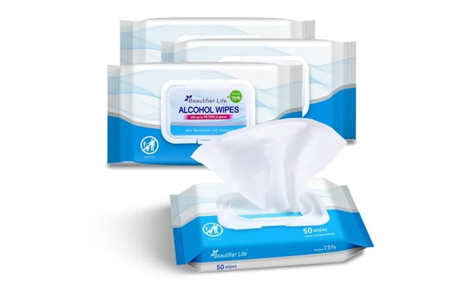 Beautifier Life Wet Wipes - Hand Wipes With Aloe Vitamin E And Moisturizer 4 Pack 200 Counts In Total