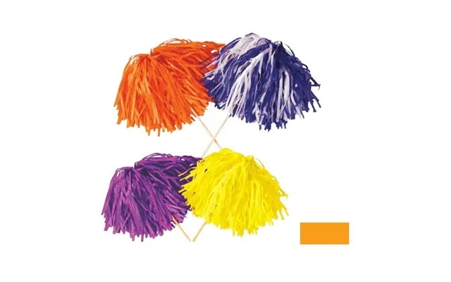 Beistle Club Pack Of 144 Golden-yellow Football Themed Pom Pom Tissue Shakers 16 Stick X 12 Strand product image