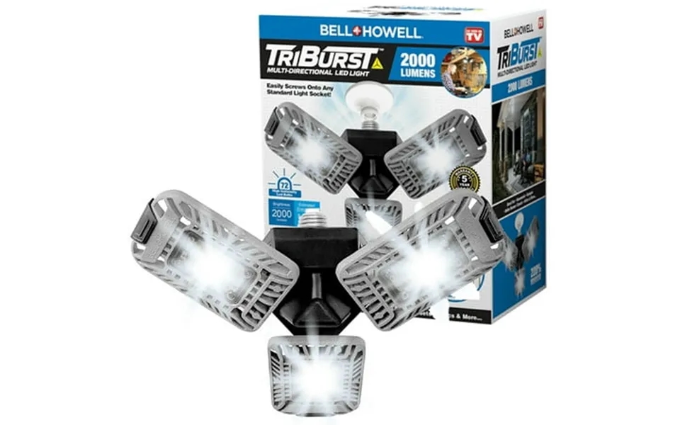 Bell Howell Triburst 2000 Lumens Led Ceiling-mounted Work Light Garage Light Indoor Or Outdoor Lighting
