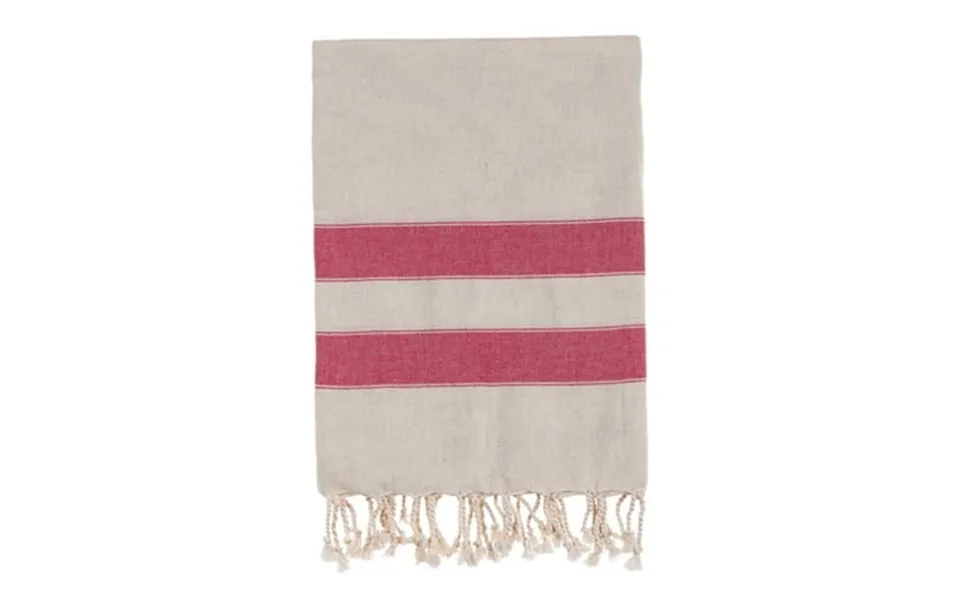 Bello Handwoven Turkish Beach Towel Soft Linen Red Quick Dry Highly Absorbent Sand-free Versatile For Beach Spa Home Pes