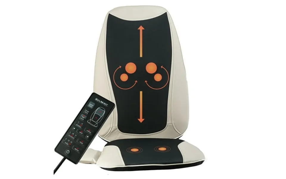 Belmint Seat Cushion Massager With Shiatsu Vibration Soothing Heat For Back