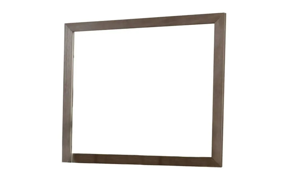 Benjara 36 Inch Mirror With Rectangular Wooden Frame Brown