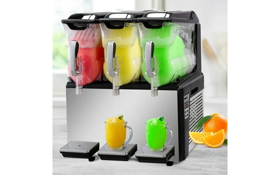 Bentismbrand Slushy Machine 3x10l Triple Bowl Slush Frozen Drink Machine 1250w Frozen Drink Maker Ice Slushies For Super