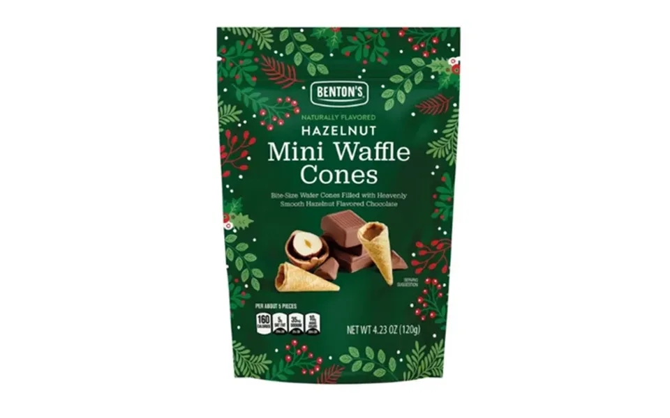 Benton S Mini Waffle Cones Hazelnut Flavored 4.23 Ounce 2 Pack