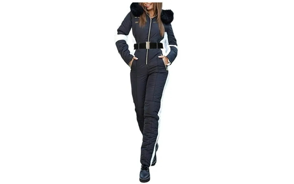 Beppter Women S Winter Outdoor Sports Jumpsuit Waterproof With Removable Collar Outdoor Sports Zipper Ski Suit Universal