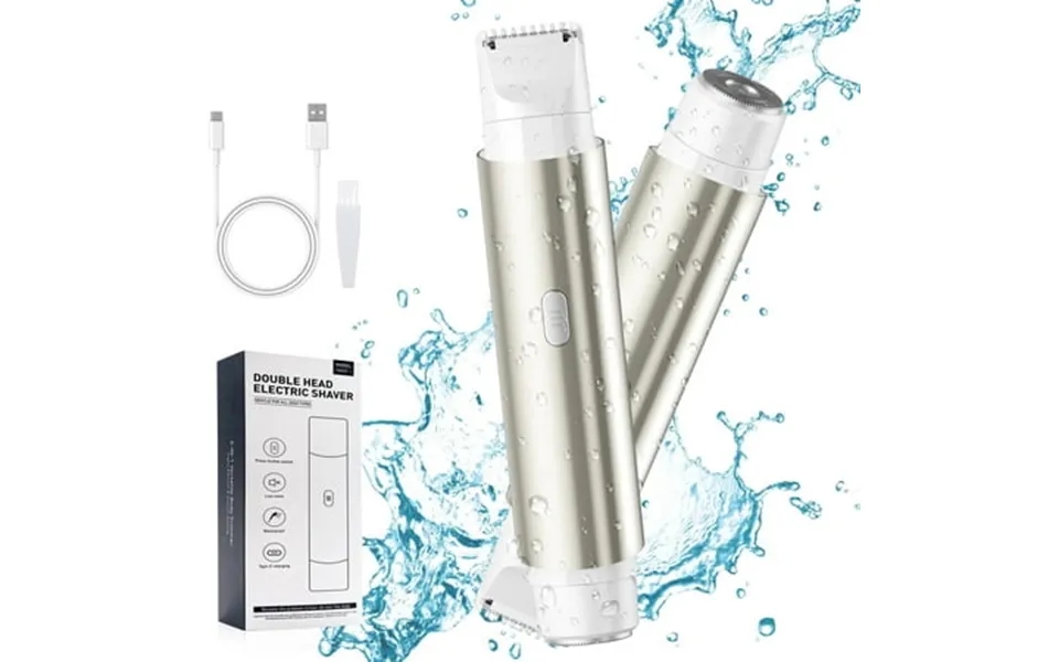 Berlaney 2-in-1 Women S Bikini Trimmer Portable Rechargeable Shavers For Women Wet & Dry Use Bikini Razor Metal Body