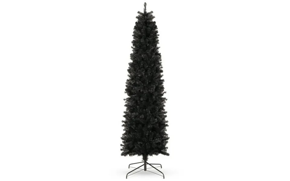 Best Choice Products 12ft Black Artificial Holiday Christmas Pencil Tree W 1 800 Tips Metal Base
