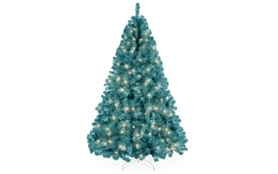 Best Choice Products 7.5ft Pre-lit Peacock Blue Christmas Tree Artificial Holiday Decoration W 550 Lights