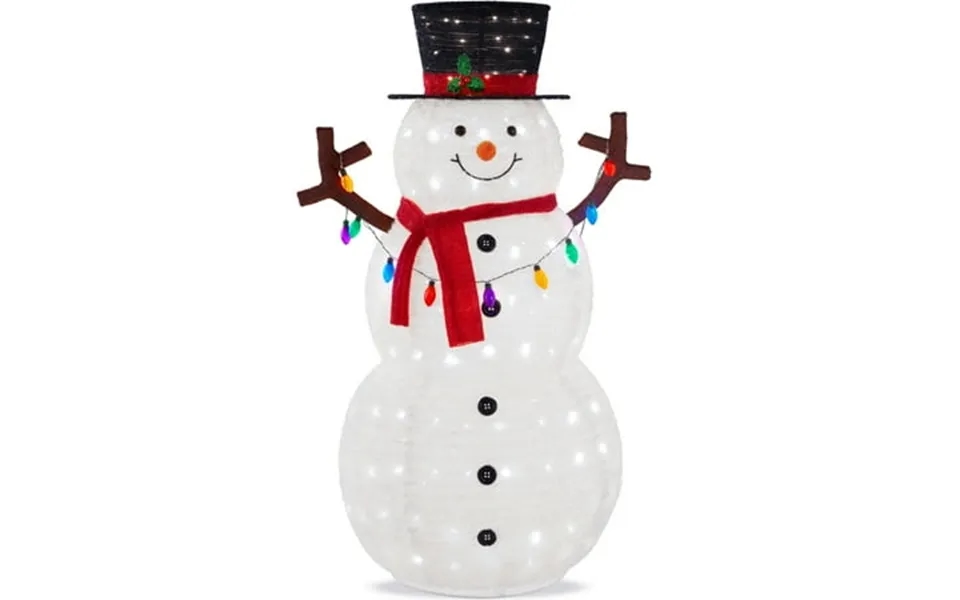 Best Choice Products 8ft Lighted Pop-up Snowman Outdoor Christmas Holiday Decoration W 350 Led Lights Hat Scarf