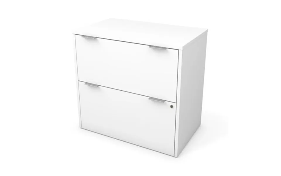 Bestar I3 Plus 2 Drawer Lateral File Cabinet In White