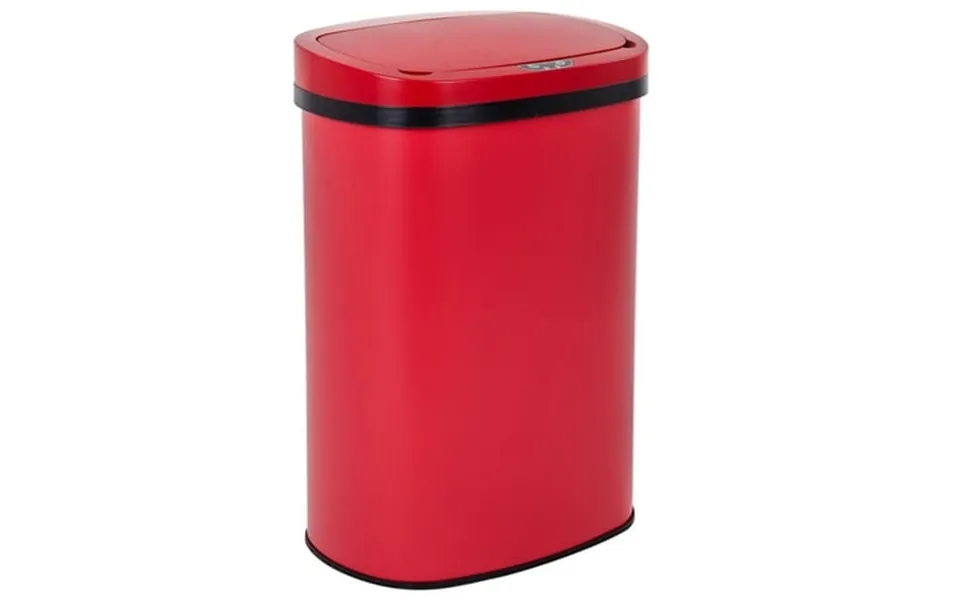 Bestoffice 13 Gallon Stainless Steel Touchless Kitchen Trash Can With Motion Sensor For Indoor Use Red