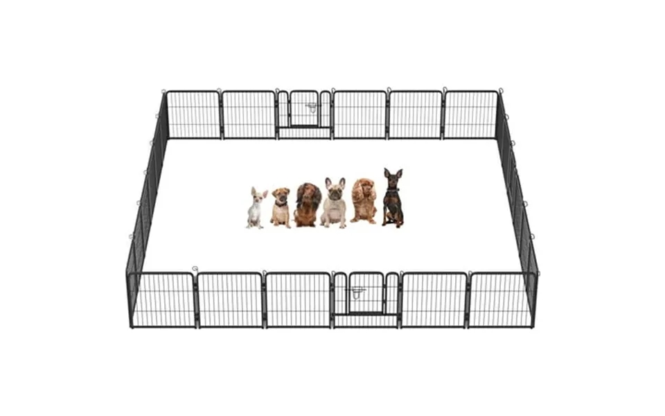 Bestpet Dog Playpen Pet Dog Fence 24 Height 24 Panels Metal Dog Pen