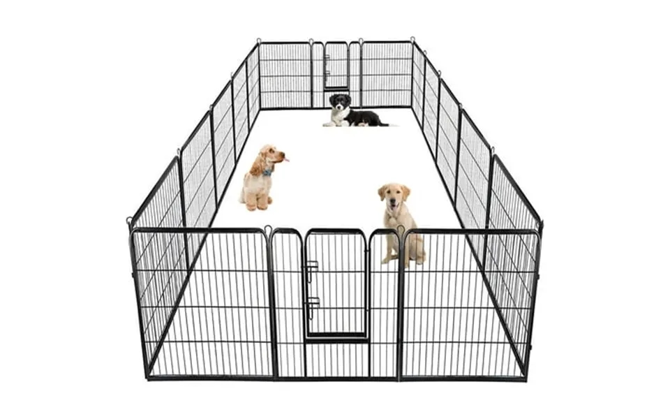 Bestpet Dog Playpen Pet Dog Fence 40 Height 16 Panels Metal Dog Pen