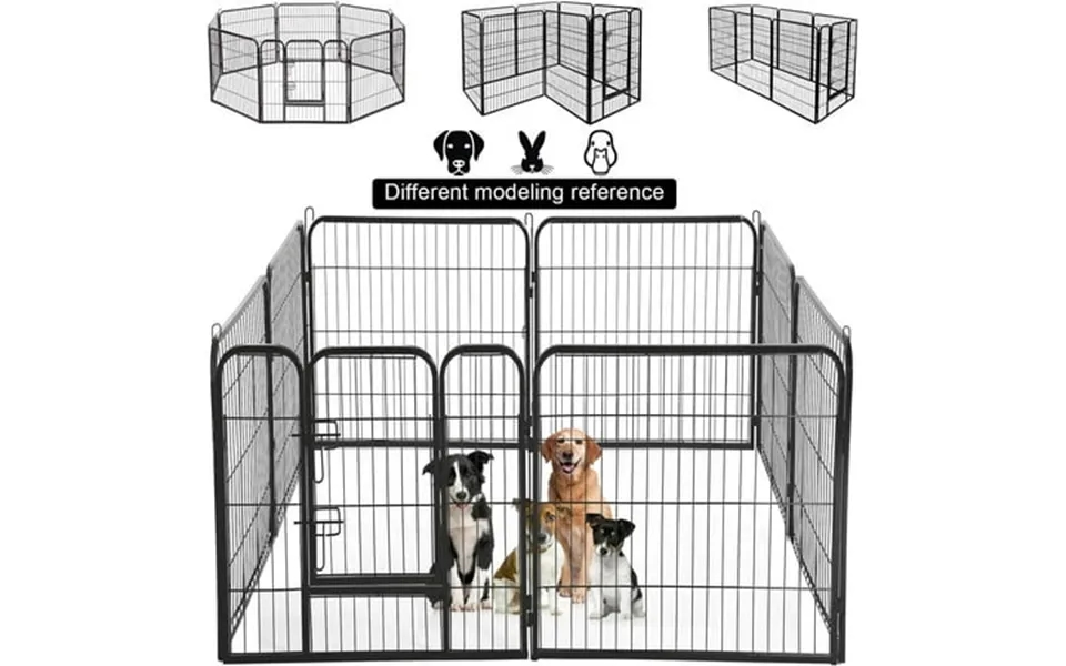 Bestpet Dog Playpen Pet Dog Fence 40 Height 8 Panels Metal Dog Pen