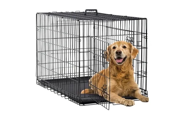 Bestpet Folding Dog Crate With Divider And Tray 42 L product image