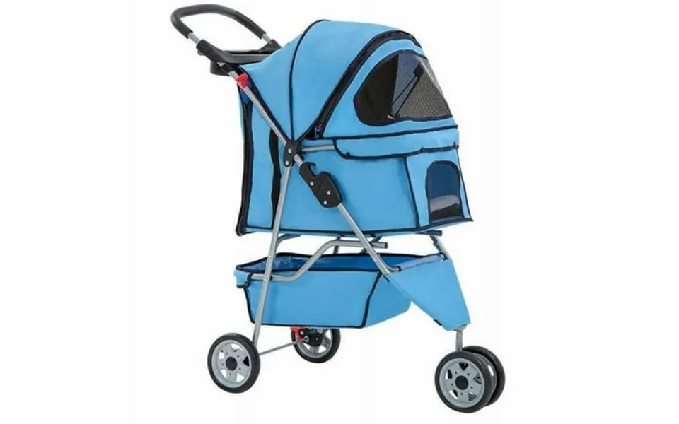 Bestpet Pet Stroller For Medium And Small Dogs Foldable 3 Wheels Waterproof Blue