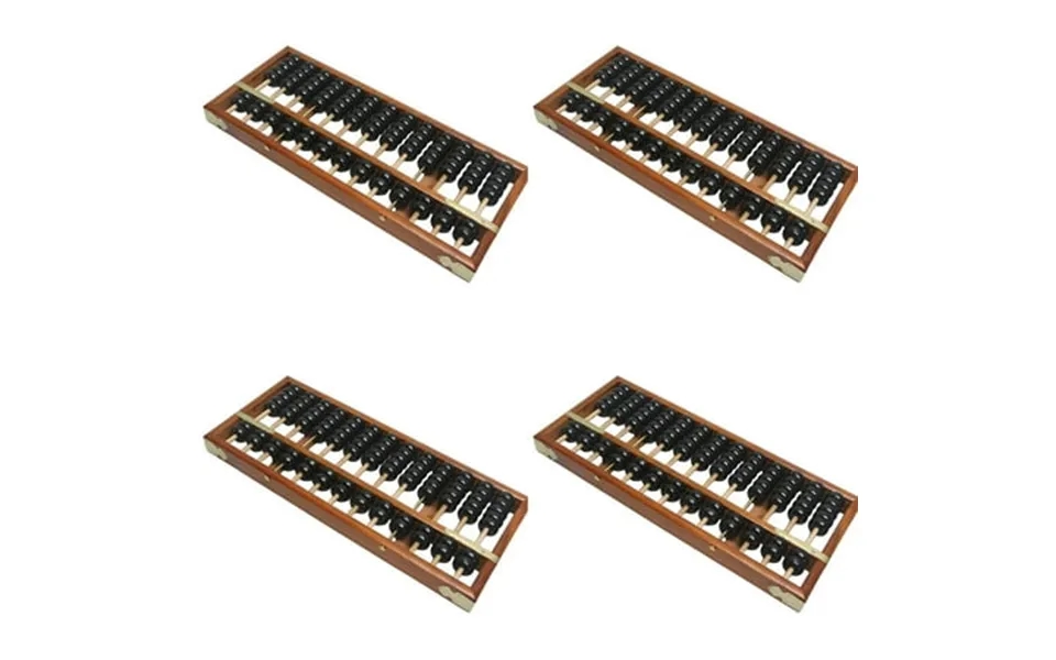 Bestsky 4pcs Abacus Unhindered Rotation Abacus For Kids Math Reinforced Counting Bars Wood Abacus Style1