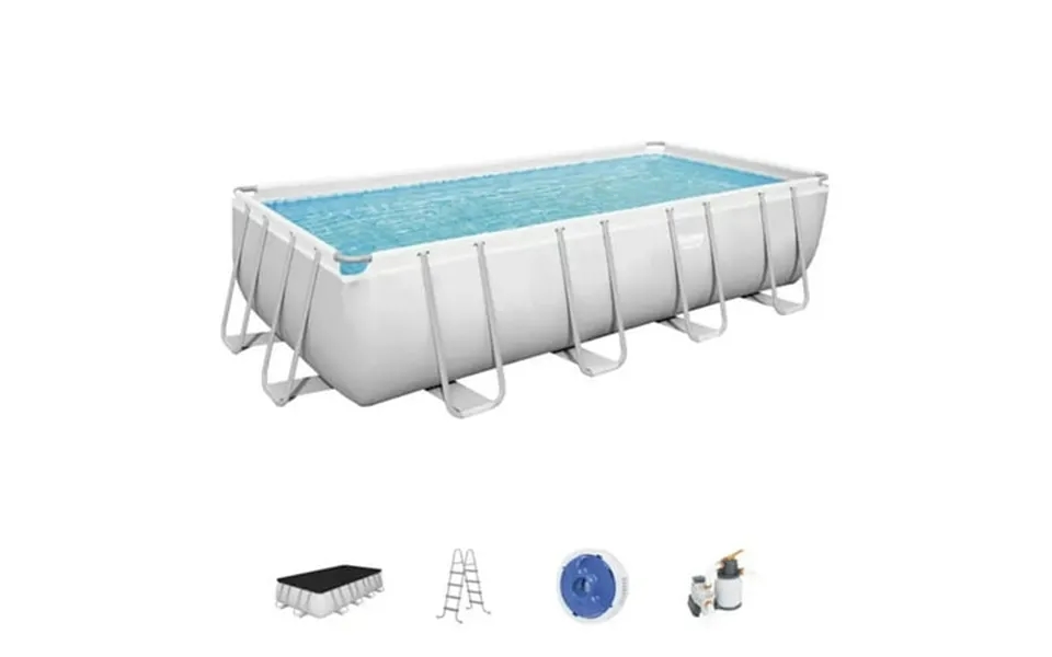 Bestway Power Steel 18 X 9 X 48 Rectangular Above Ground Pool Set