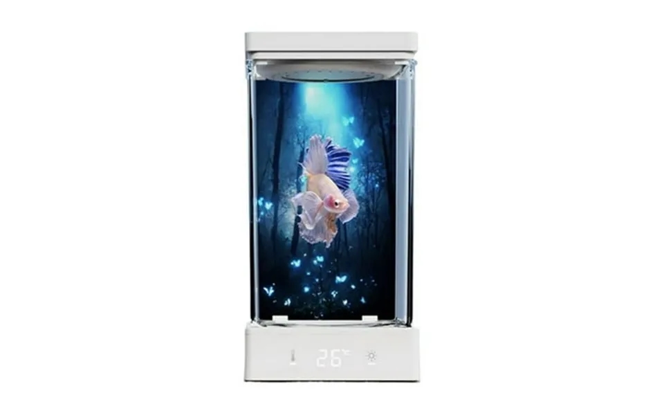 Betta Aquarium Kit 0.37 Gallon With Temperature Control & Light White 10