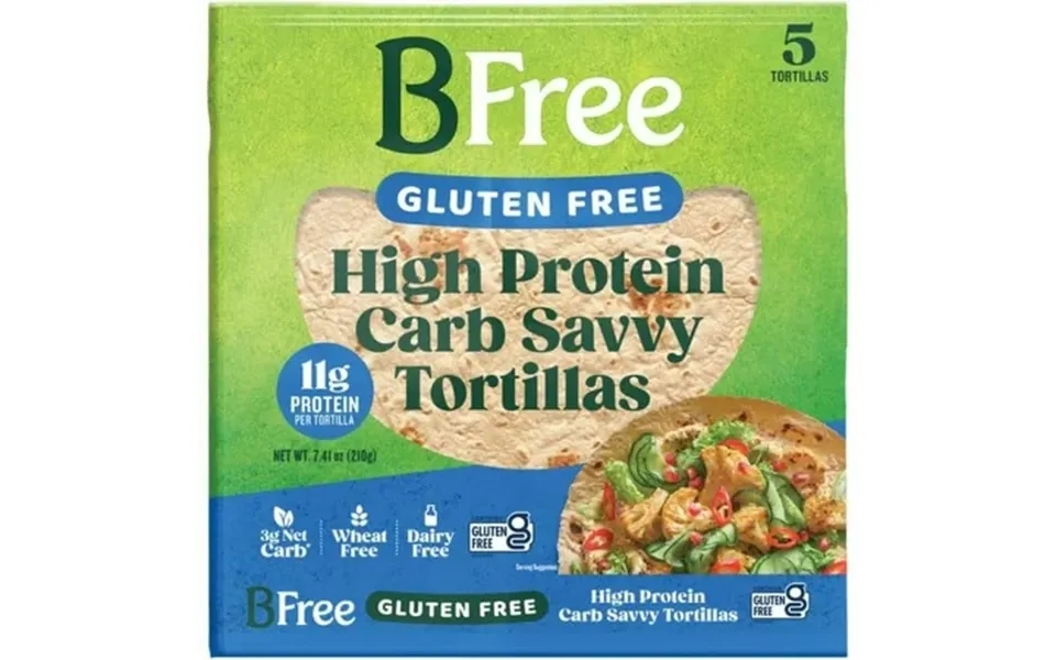 Bfree Gluten Free High Protein Carb Friendly Wraps - Vegan Egg Free Soy Free Nut Free Dairy Free Wheat Free