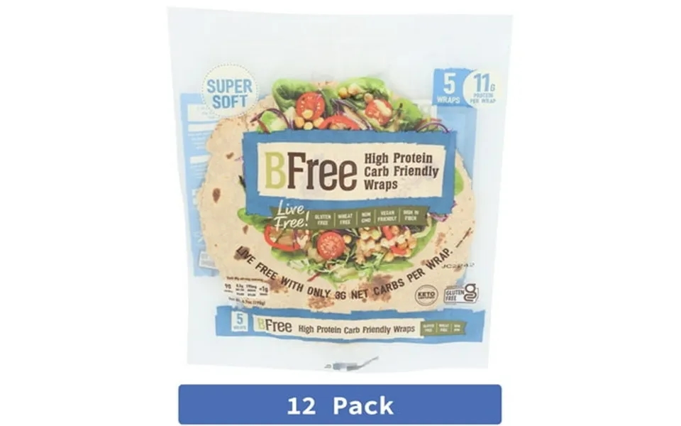 Bfree High Protein Low Carb Wraps 7.41 Oz Pack Of 12