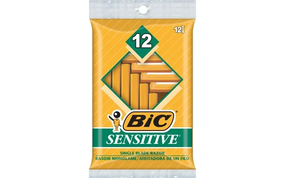 Bic Sensitive Disposable Razors For Men 1 Blade 12 Count
