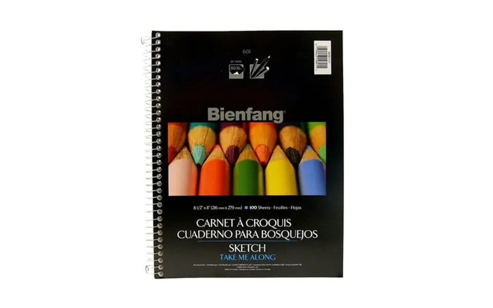 Bienfang 8.5 X 11 Wire Bound Sketch Pad 100 Sheets Pad 3 Pack 68728-pk3