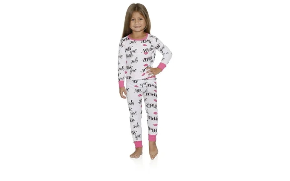 Big Girls Two-piece Pajama Female Love Girl Power Size 4 Prestigez