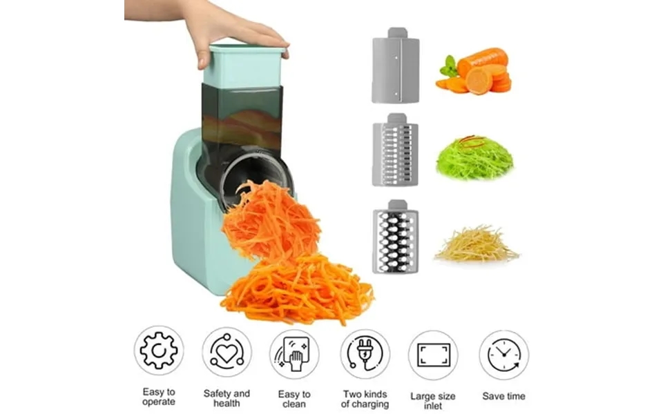 Bigking Electric Salad Maker Grater Shredder Automatic Vegetable Slicer With 3 Blades Potato Shredder Chopper For Fruit
