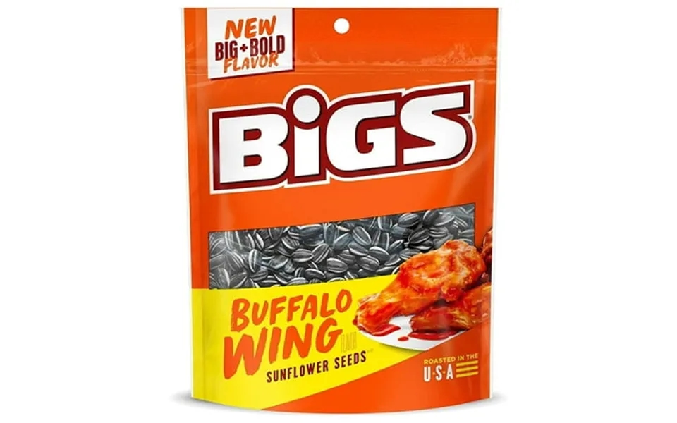 Bigs Bold And Tangy Buffalo Wing Sunflower Seeds 5.35 Ounces Bag 12-bags