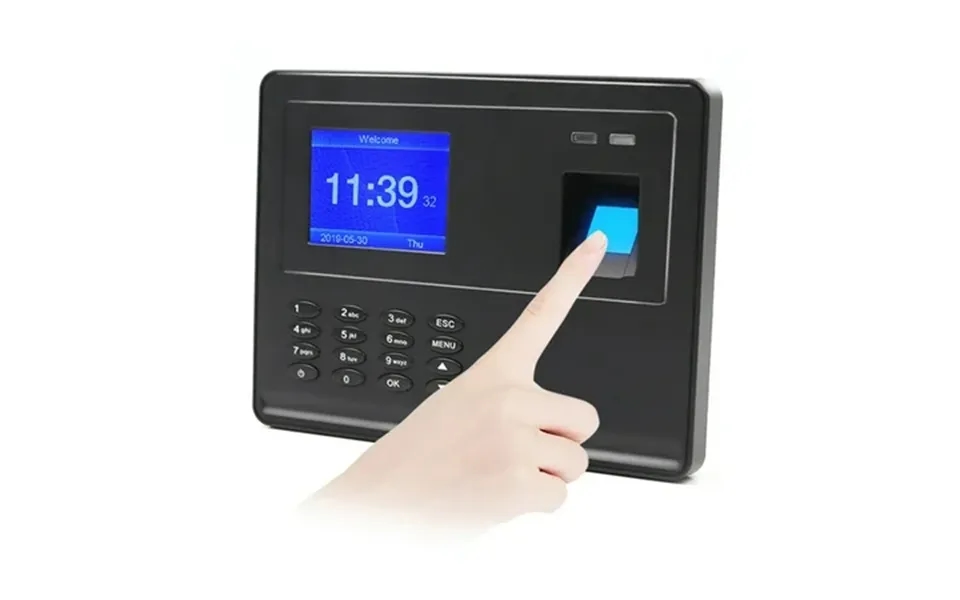 Biometric Fingerprint Password Time Attendace Machine Employee Checking-in Time Clock Recorder Reader With 2