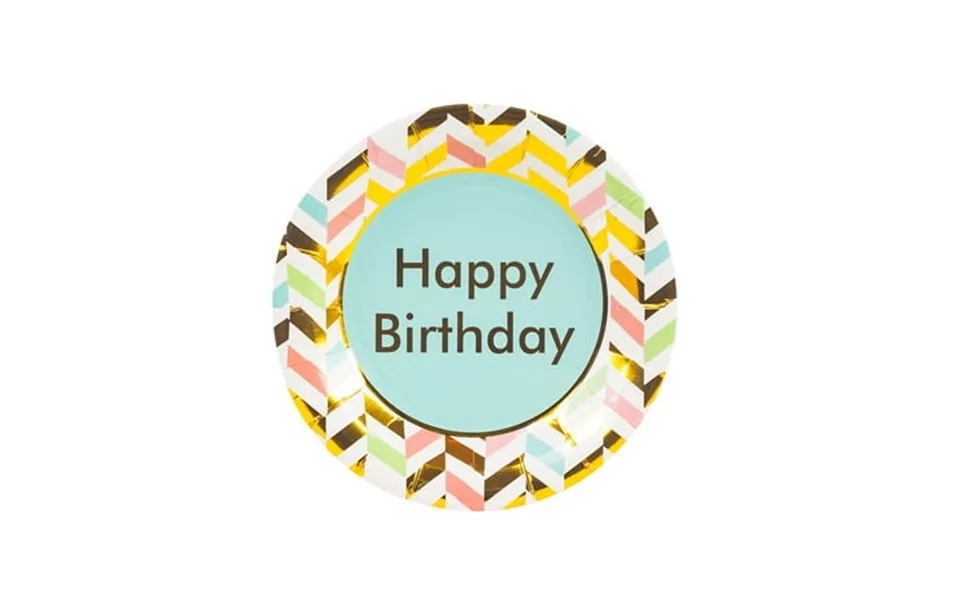 Birthday Party Supplies Theme Happy Bronzing Activity Tableware Decoration Disposable Plate Cup Tableware Setsq28491-sq2