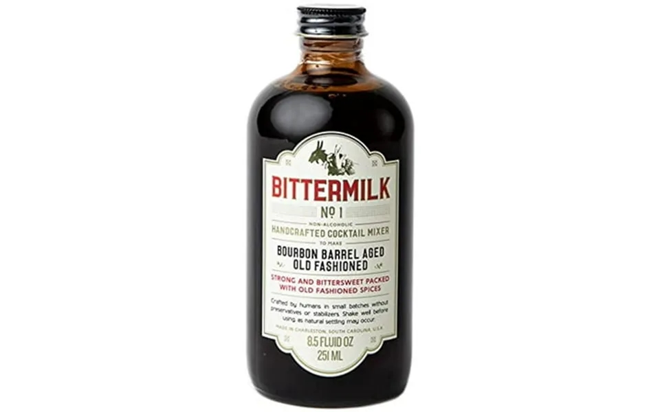 Bittermilk No.1 Bourbon Barrel Aged Old Fashioned Mix - All Natural Handcrafted Cocktail Mixer