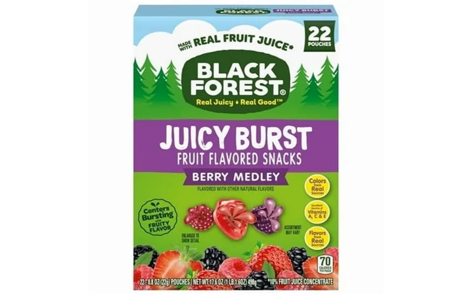 Black Forest Juicy Burst Fruit Flavored Snacks Berry Medley 0