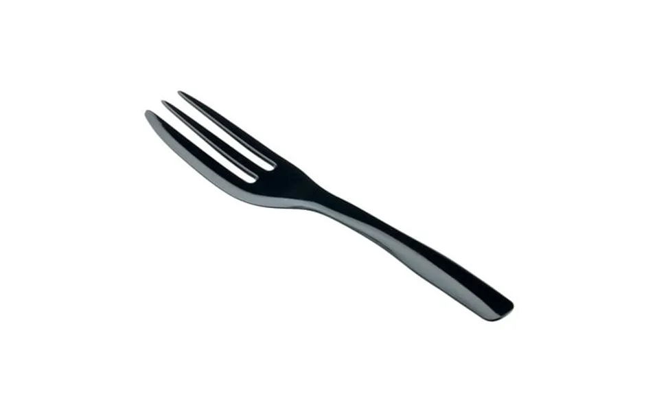 Black Plastic Cake Fork With Knife Edge - 4 X 3 4
